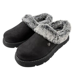 Skechers BOBS Keepsakes Lite Vegan Slipper Clog Black Women 6 Comfy Cozy New